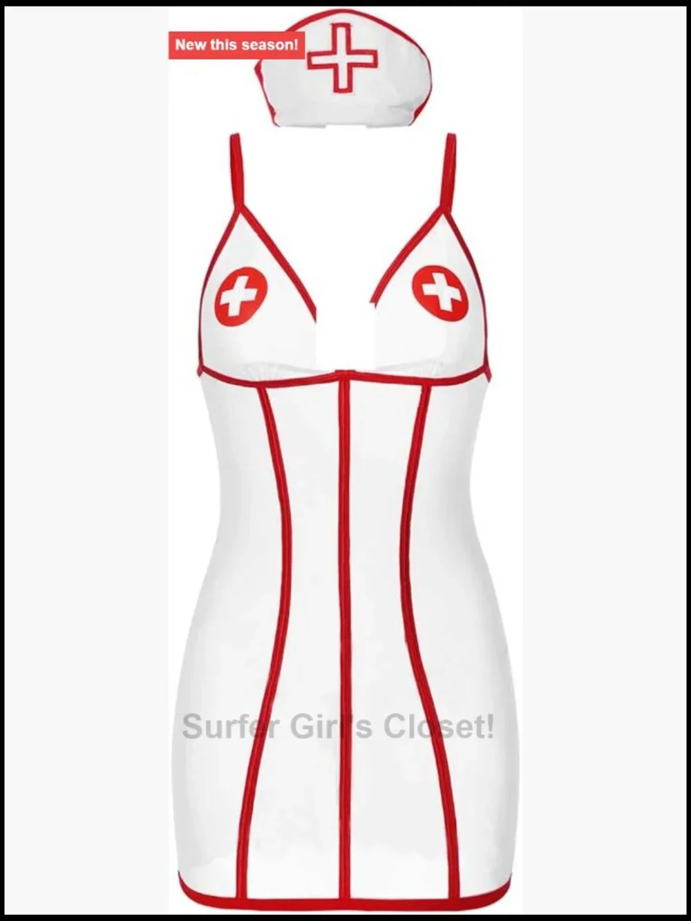 Sexy Nurse Costume Lingerie Set Cosplay Halloween Role Play Outfit